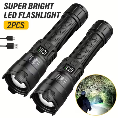 Set of 2 Rechargeable LED Torches