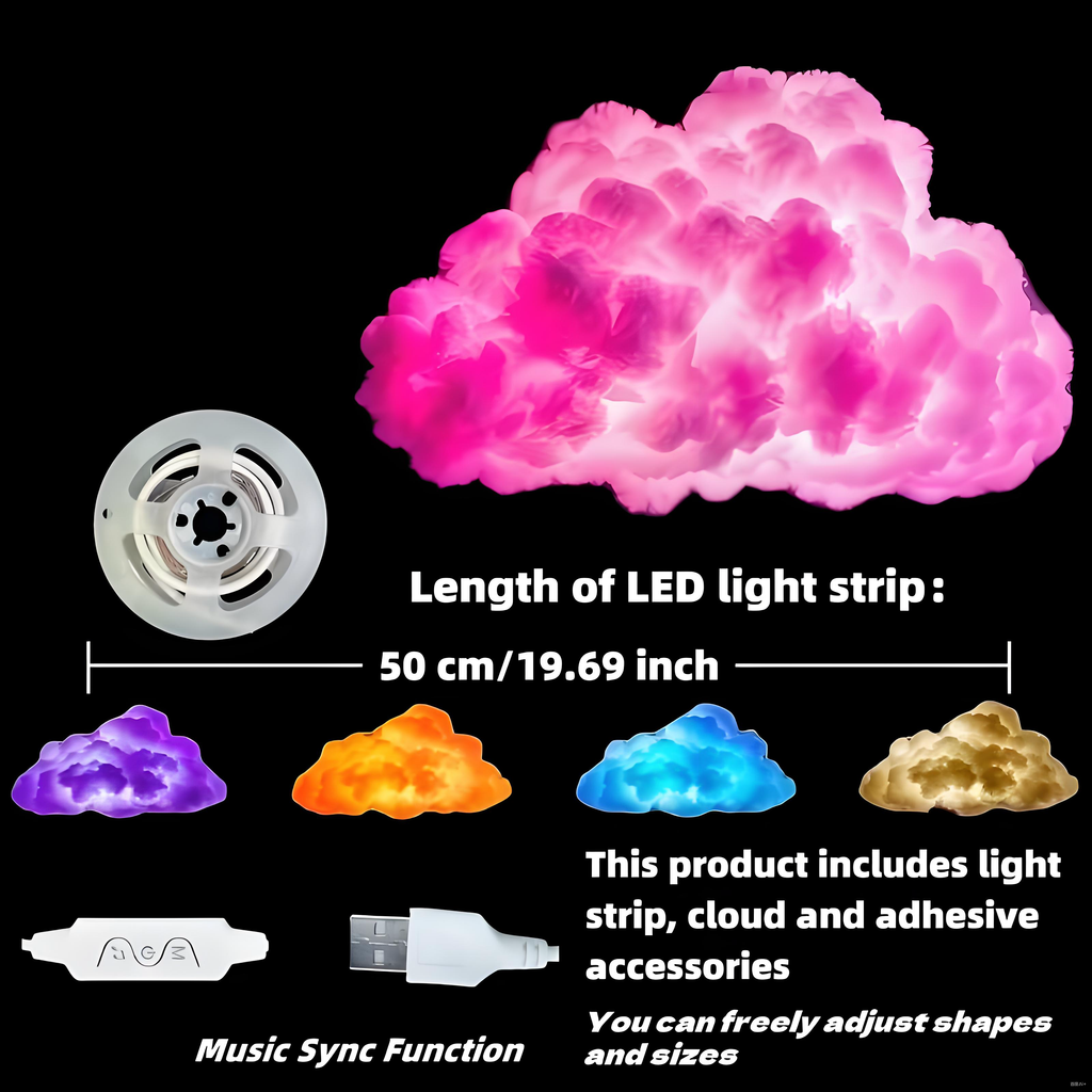 3D Cloud Ceiling Light